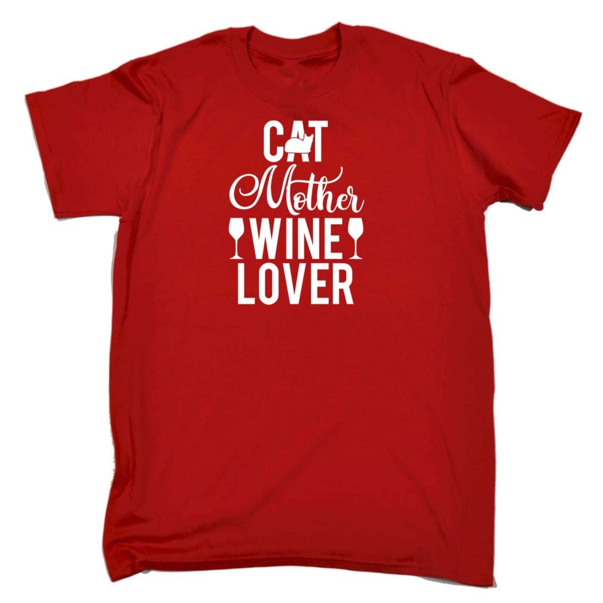 Cat Mother Wine Lover - Mens Funny T-Shirt Tshirts - 123t Australia | Funny T-Shirts Mugs Novelty Gifts