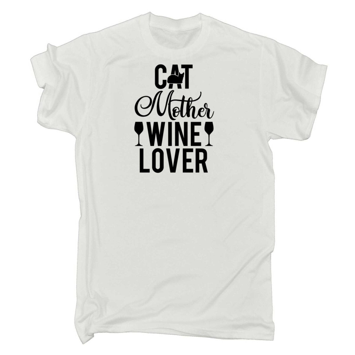 Cat Mother Wine Lover - Mens Funny T-Shirt Tshirts - 123t Australia | Funny T-Shirts Mugs Novelty Gifts