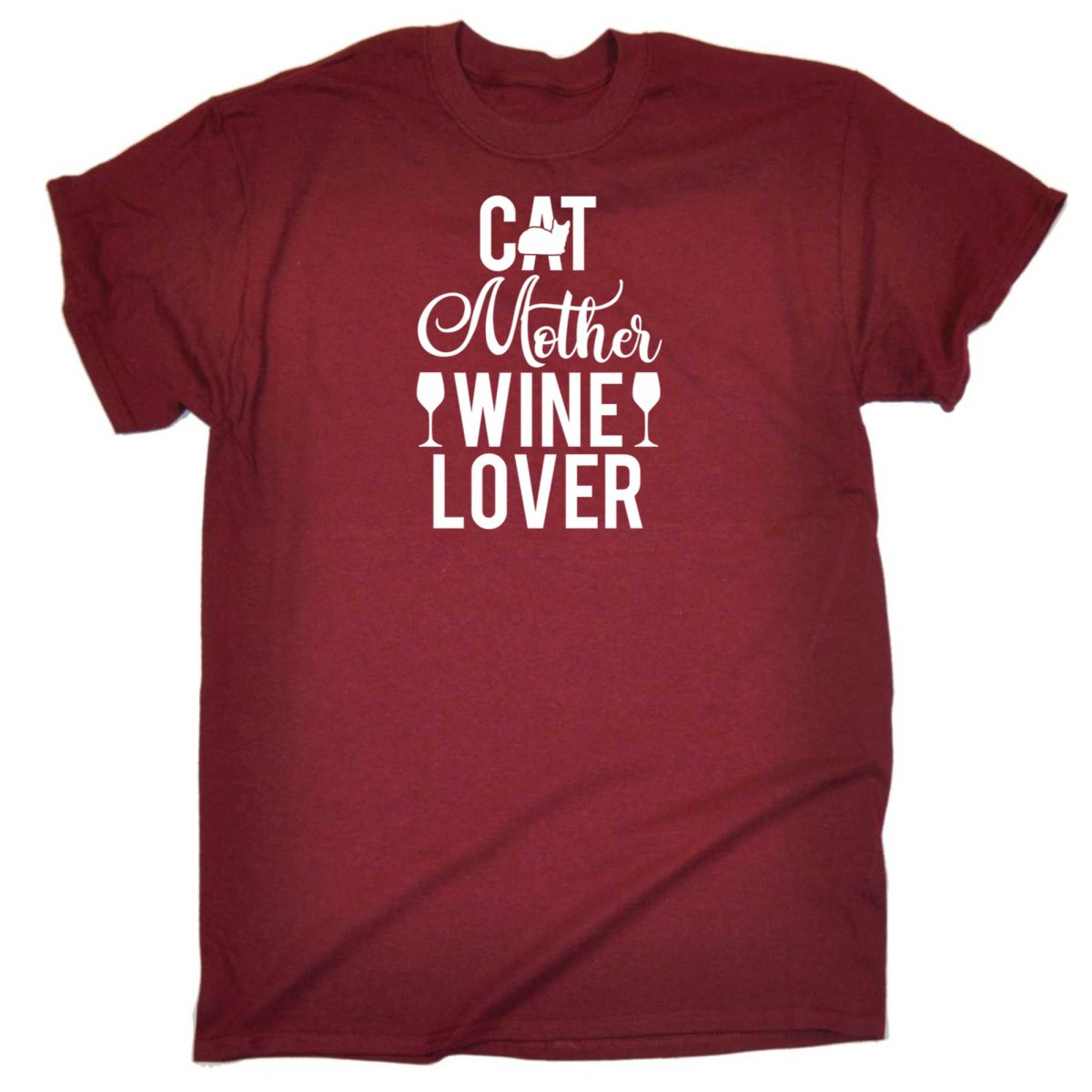 Cat Mother Wine Lover - Mens Funny T-Shirt Tshirts - 123t Australia | Funny T-Shirts Mugs Novelty Gifts