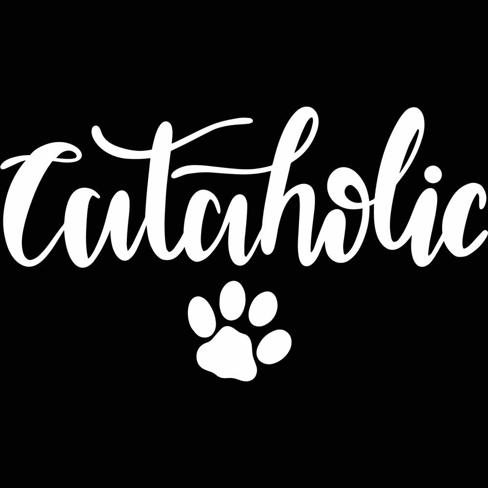 Cataholic Cat Paw Cats - Mens Funny T-Shirt Tshirts - 123t Australia | Funny T-Shirts Mugs Novelty Gifts