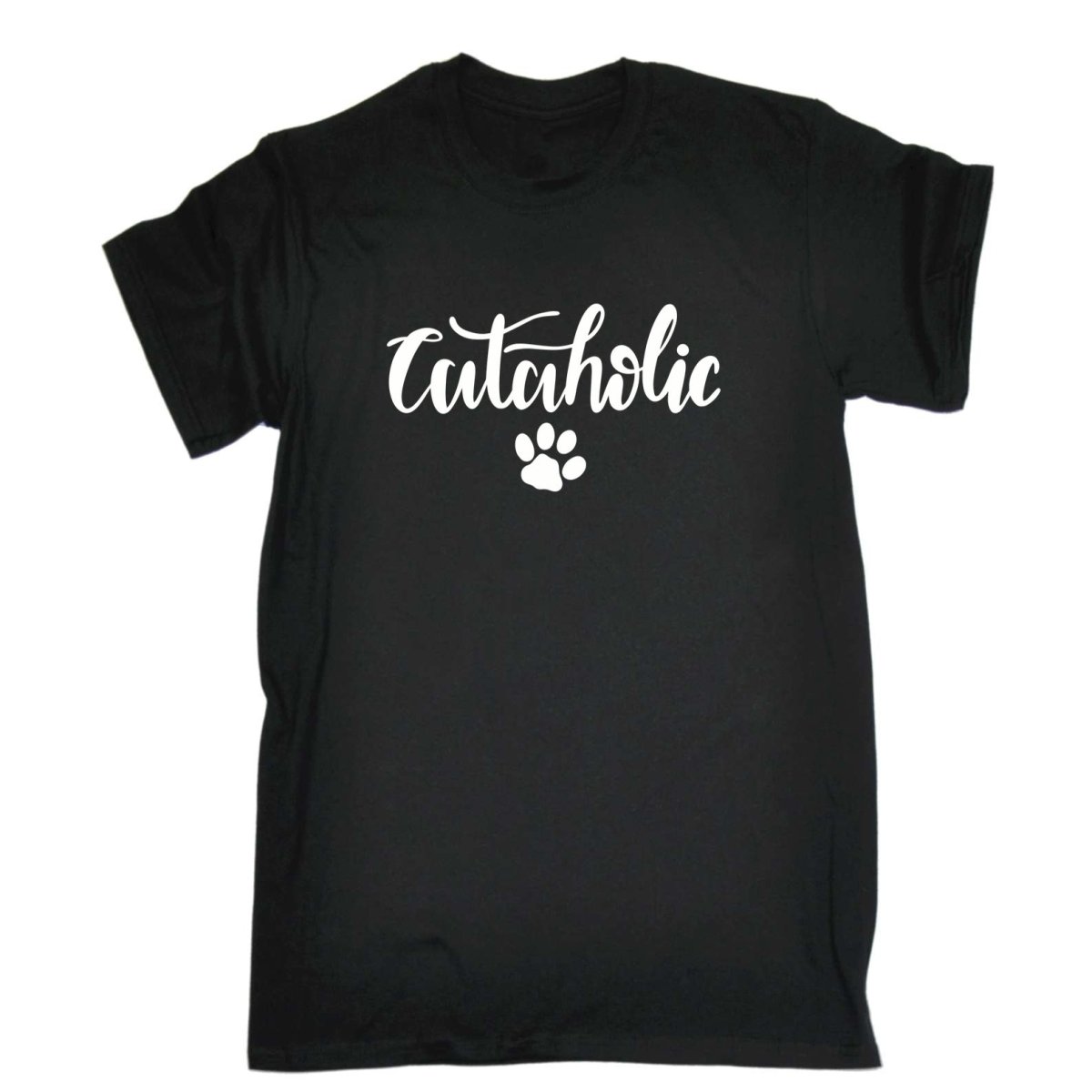 Cataholic Cat Paw Cats - Mens Funny T-Shirt Tshirts - 123t Australia | Funny T-Shirts Mugs Novelty Gifts