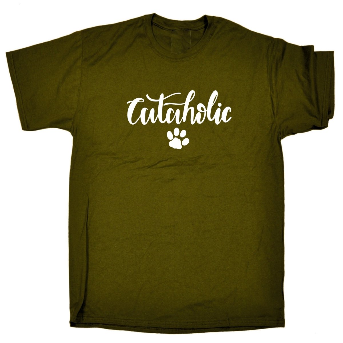 Cataholic Cat Paw Cats - Mens Funny T-Shirt Tshirts - 123t Australia | Funny T-Shirts Mugs Novelty Gifts