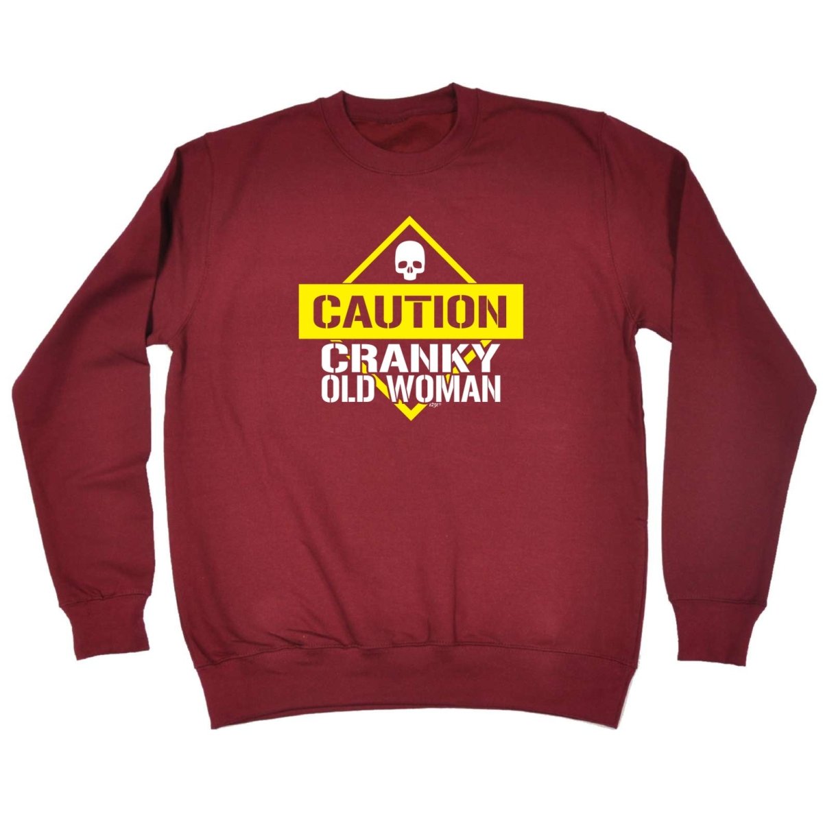 Caution Cranky Old Woman - Funny Novelty Sweatshirt - 123t Australia | Funny T-Shirts Mugs Novelty Gifts