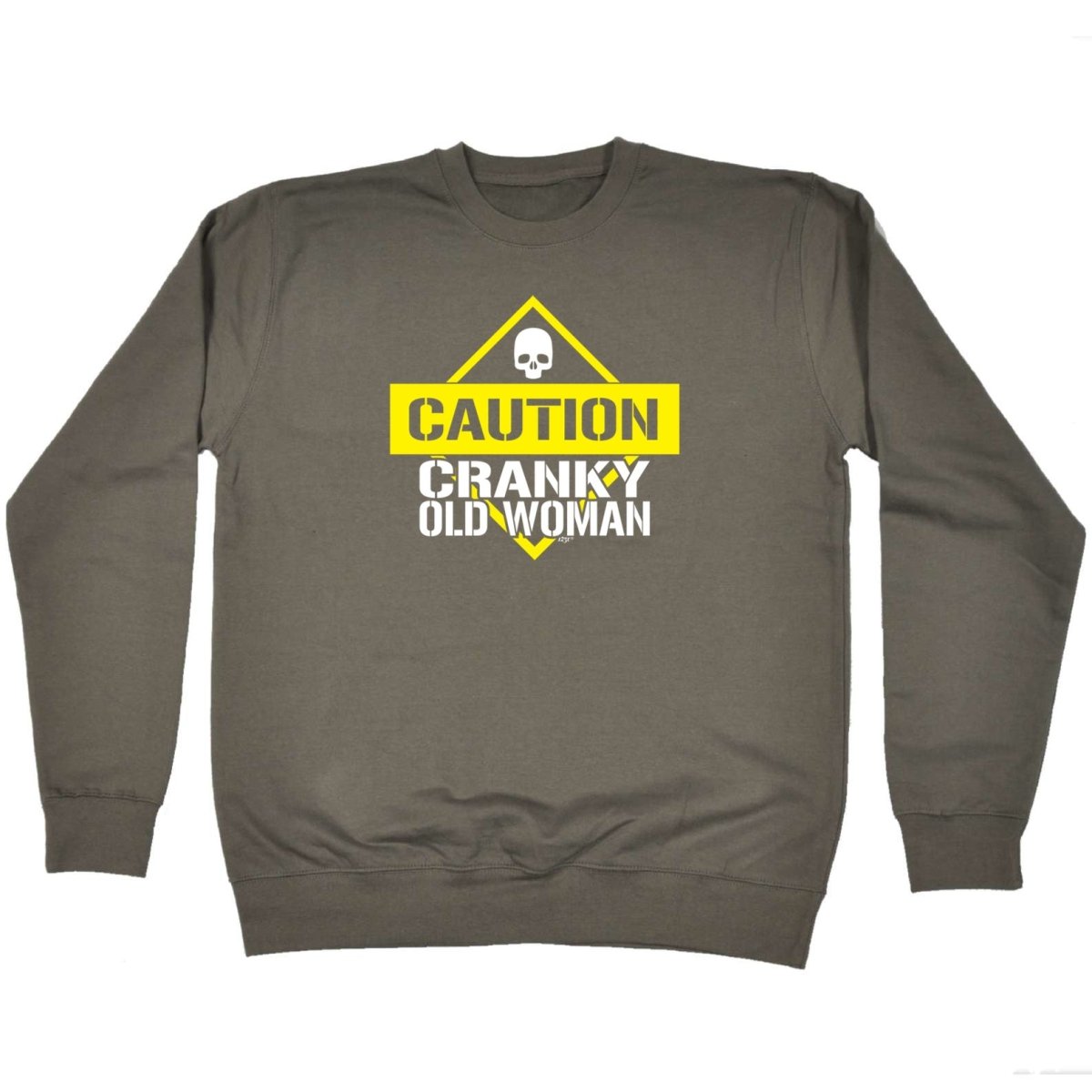 Caution Cranky Old Woman - Funny Novelty Sweatshirt - 123t Australia | Funny T-Shirts Mugs Novelty Gifts