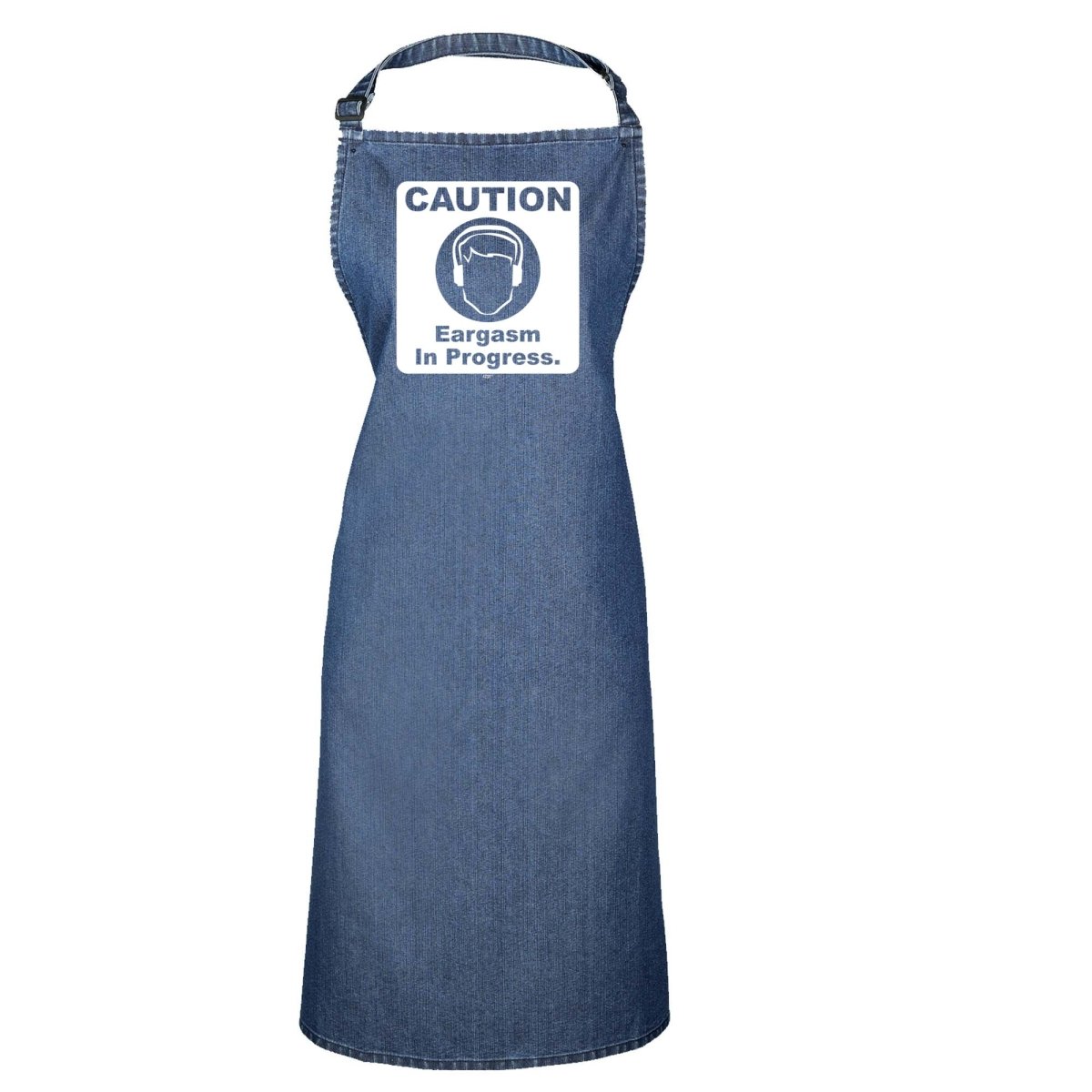 Caution Eargasm In Progress - Funny Novelty Kitchen Adult Apron - 123t Australia | Funny T-Shirts Mugs Novelty Gifts