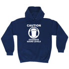 Caution Excessive Sound Levels - Funny Novelty Hoodies Hoodie - 123t Australia | Funny T-Shirts Mugs Novelty Gifts