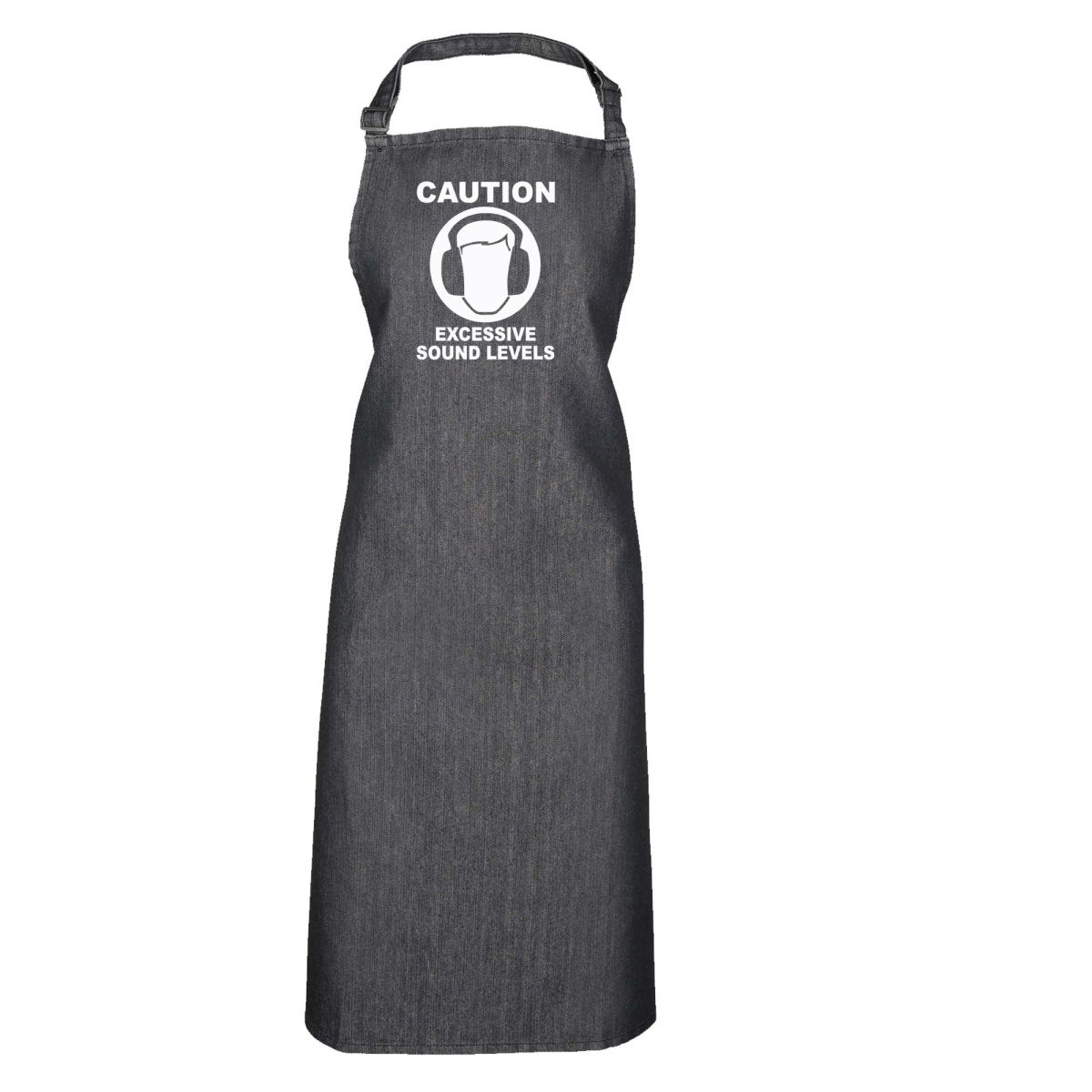 Caution Excessive Sound Levels - Funny Novelty Kitchen Adult Apron - 123t Australia | Funny T-Shirts Mugs Novelty Gifts