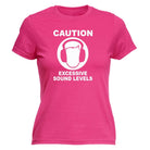 Caution Excessive Sound Levels - Funny Novelty Womens T-Shirt T Shirt Tshirt - 123t Australia | Funny T-Shirts Mugs Novelty Gifts