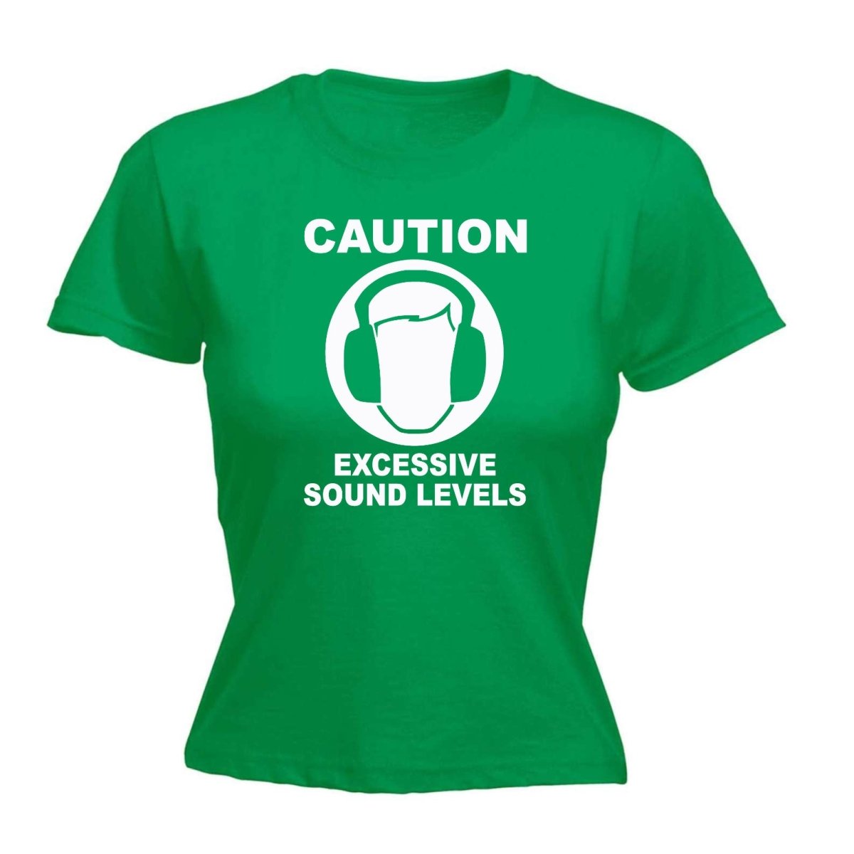 Caution Excessive Sound Levels - Funny Novelty Womens T-Shirt T Shirt Tshirt - 123t Australia | Funny T-Shirts Mugs Novelty Gifts