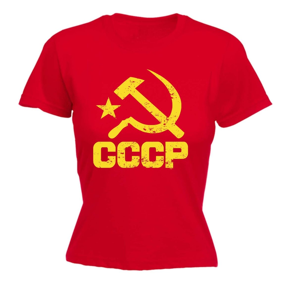 Cccp Yellow - Funny Novelty Womens T-Shirt T Shirt Tshirt - 123t Australia | Funny T-Shirts Mugs Novelty Gifts