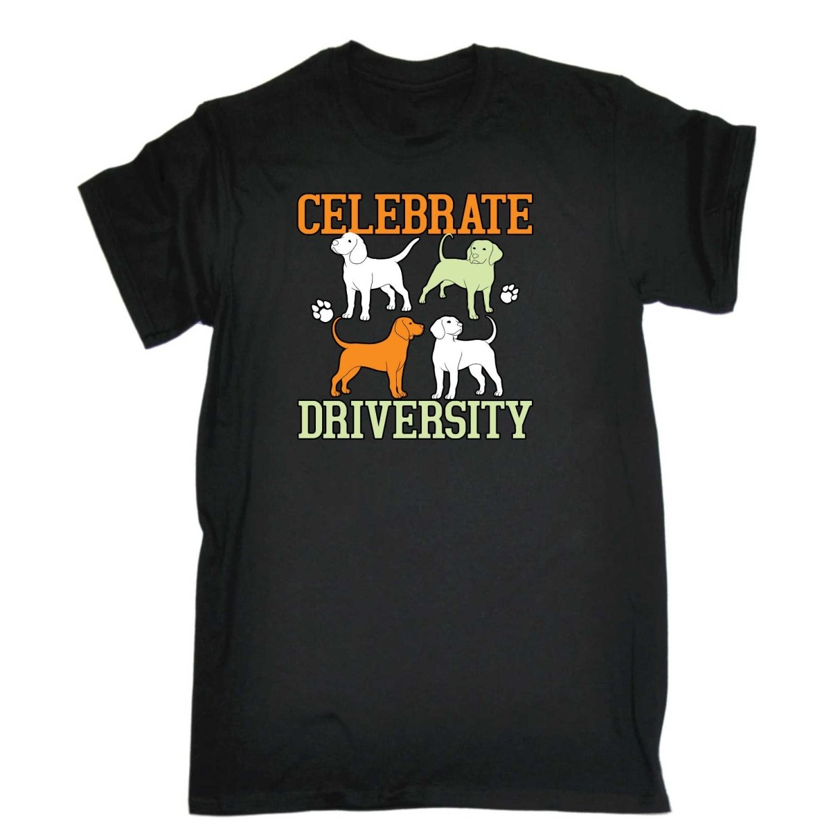 Celebrate Driversity Dog Dogs - Mens Funny T-Shirt Tshirts - 123t Australia | Funny T-Shirts Mugs Novelty Gifts