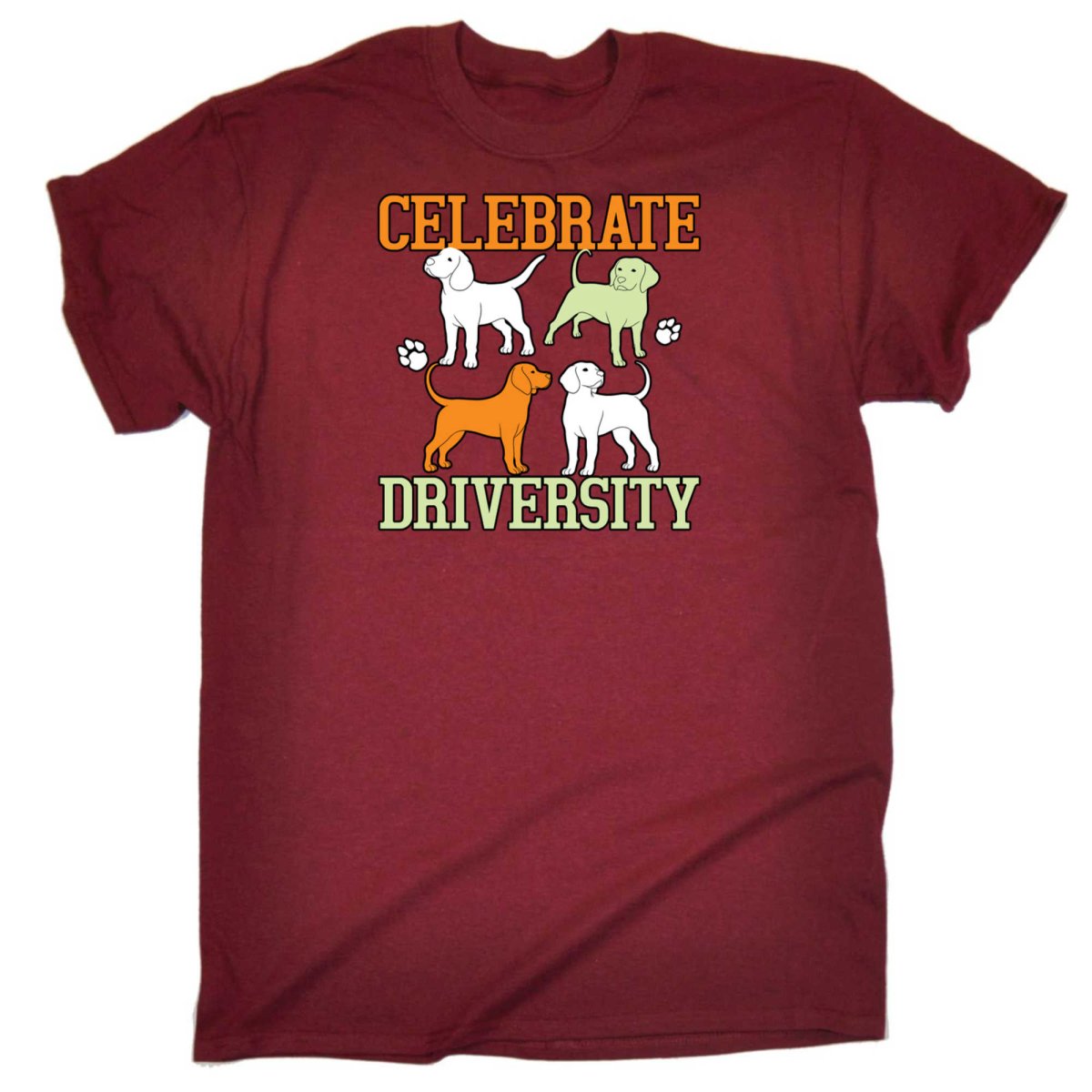 Celebrate Driversity Dog Dogs - Mens Funny T-Shirt Tshirts - 123t Australia | Funny T-Shirts Mugs Novelty Gifts