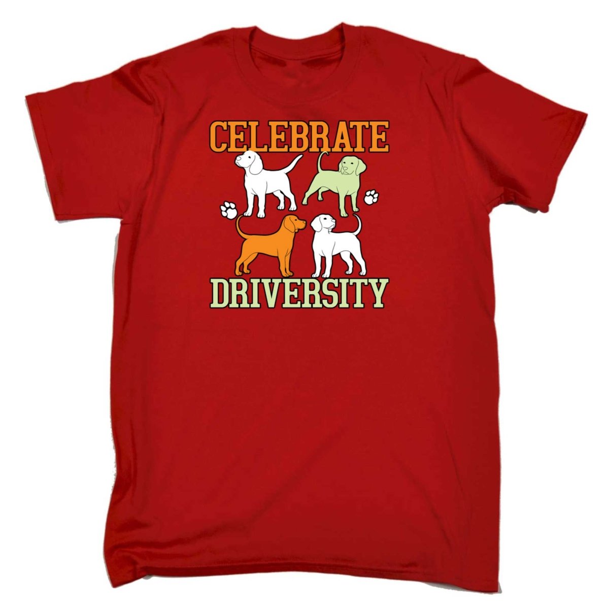 Celebrate Driversity Dog Dogs - Mens Funny T-Shirt Tshirts - 123t Australia | Funny T-Shirts Mugs Novelty Gifts