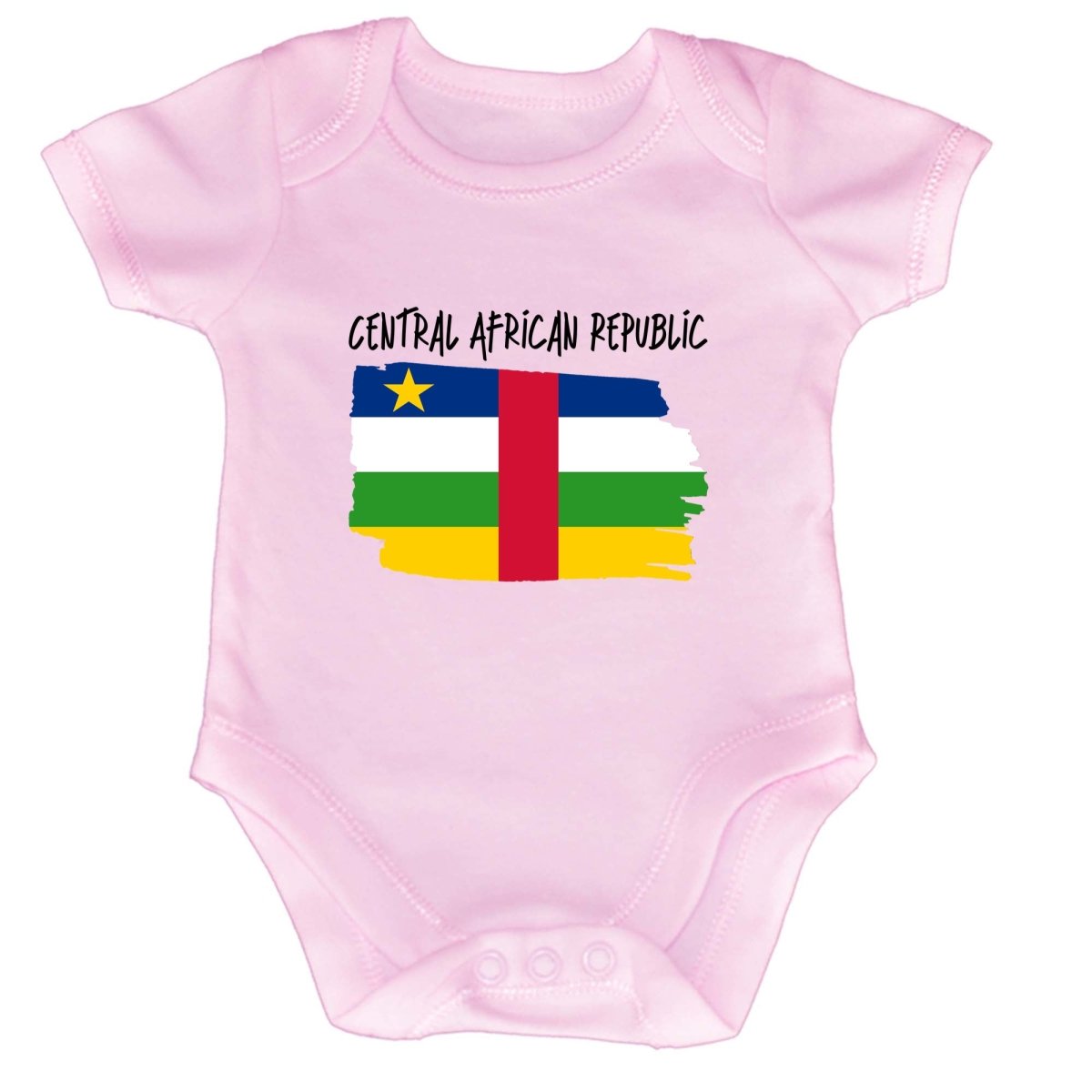 Central African Republic Country Flag Nationality - Babygrow Baby - 123t Australia | Funny T-Shirts Mugs Novelty Gifts