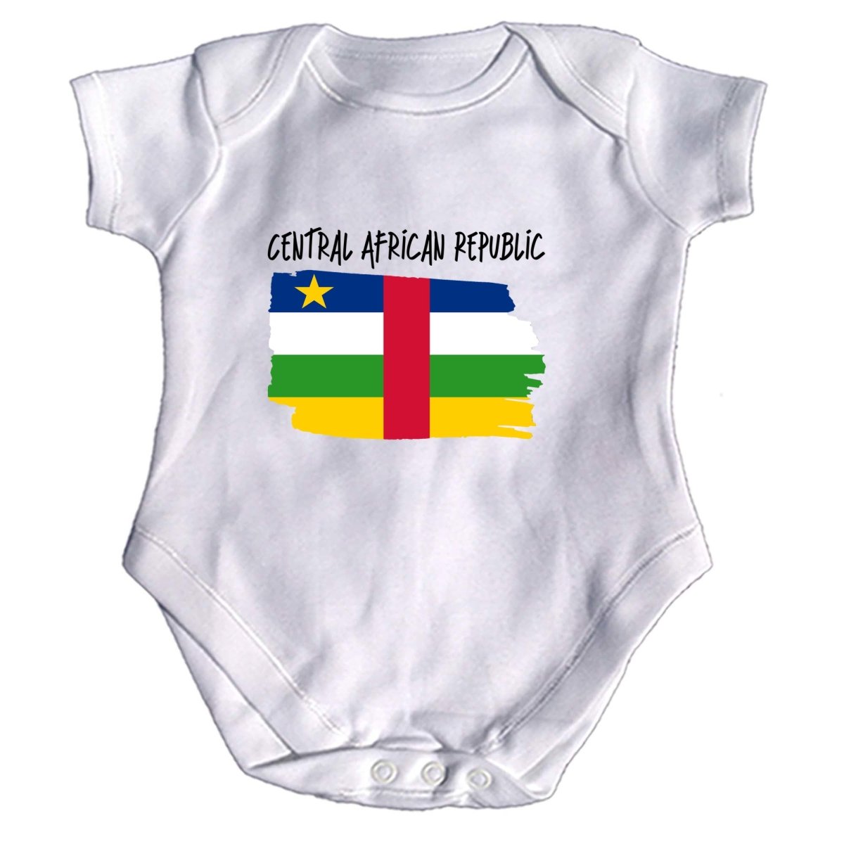 Central African Republic Country Flag Nationality - Babygrow Baby - 123t Australia | Funny T-Shirts Mugs Novelty Gifts