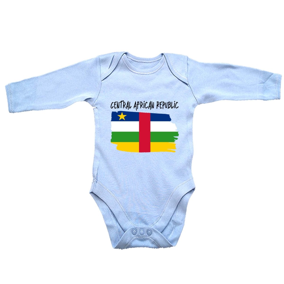 Central African Republic Country Flag Nationality - Babygrow Baby - 123t Australia | Funny T-Shirts Mugs Novelty Gifts