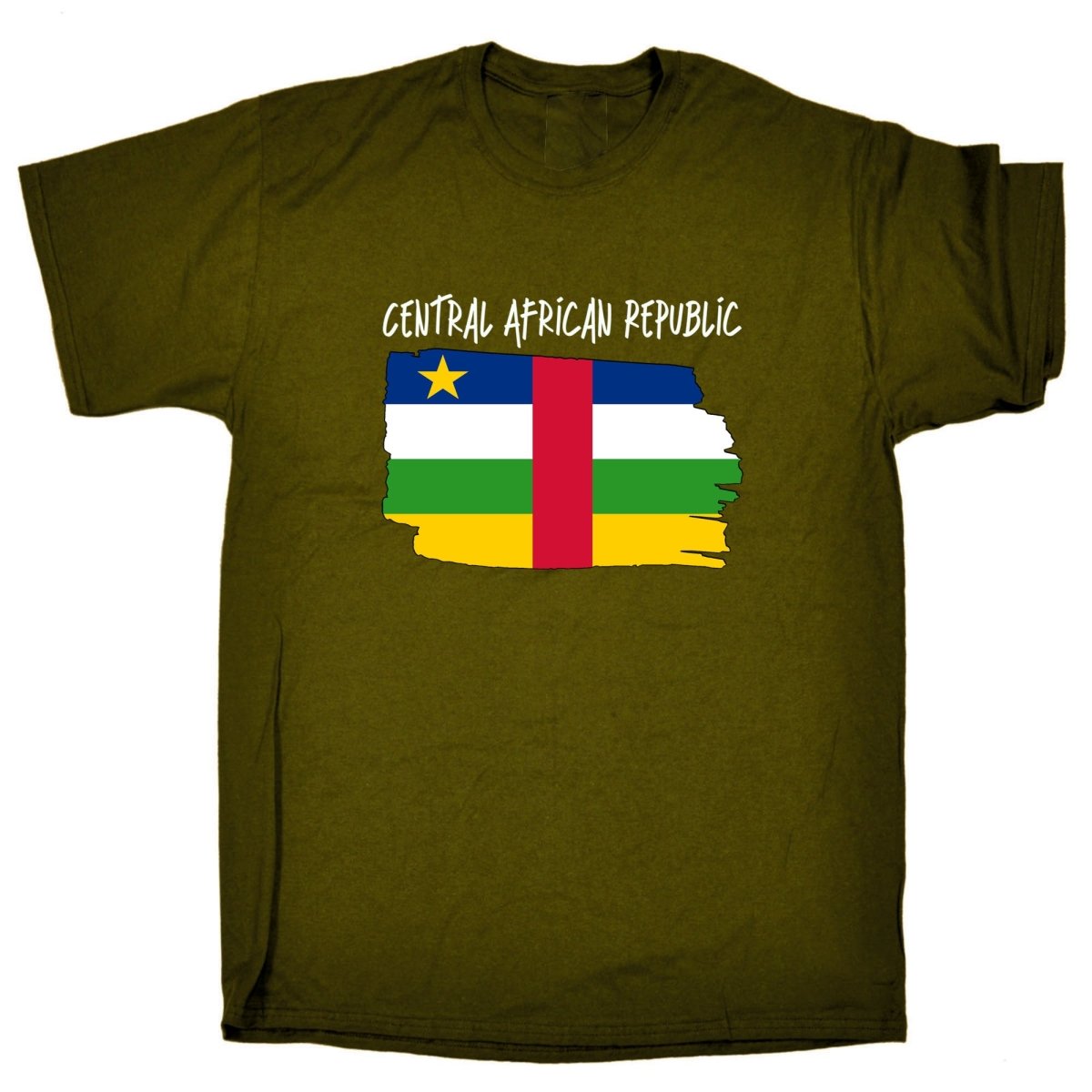 Central African Republic - Country Flag Nationality Mens T-Shirt T Shirt Tshirts - 123t Australia | Funny T-Shirts Mugs Novelty Gifts