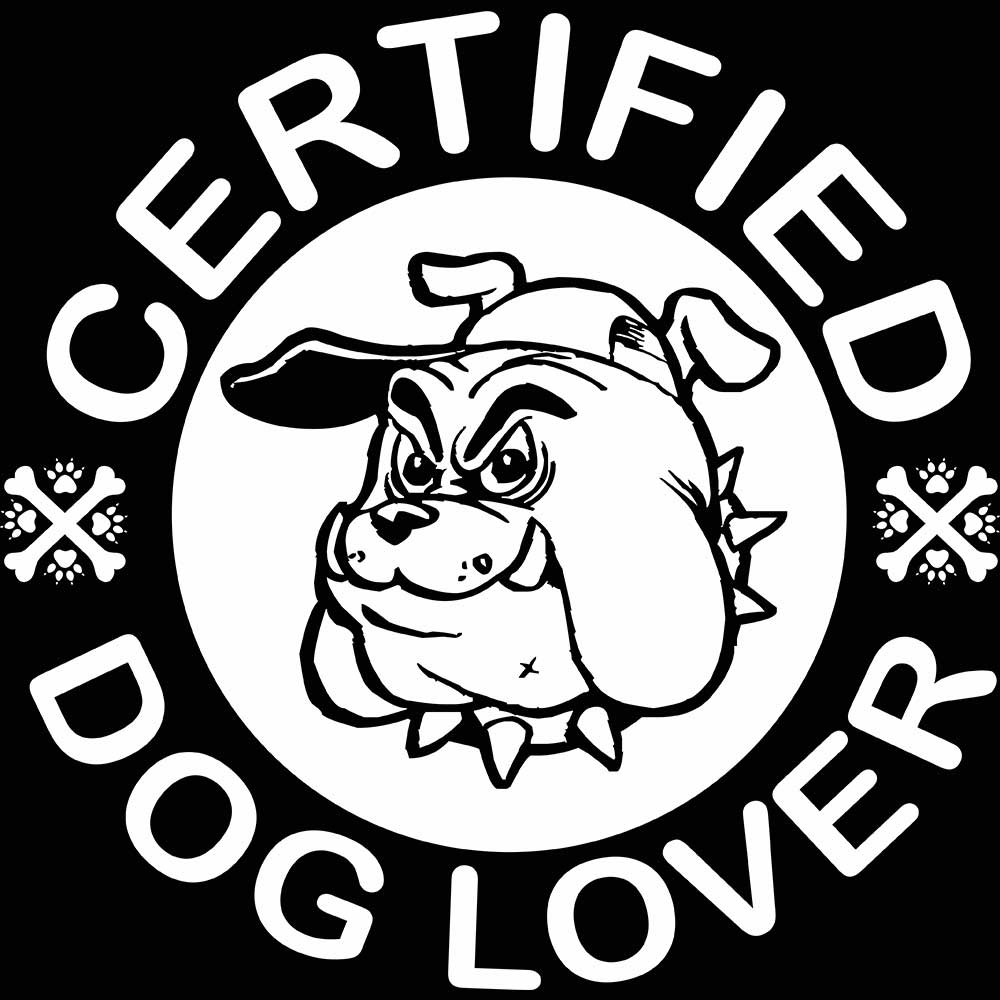 Certified Dog Lover Dogs - Mens Funny T-Shirt Tshirts - 123t Australia | Funny T-Shirts Mugs Novelty Gifts