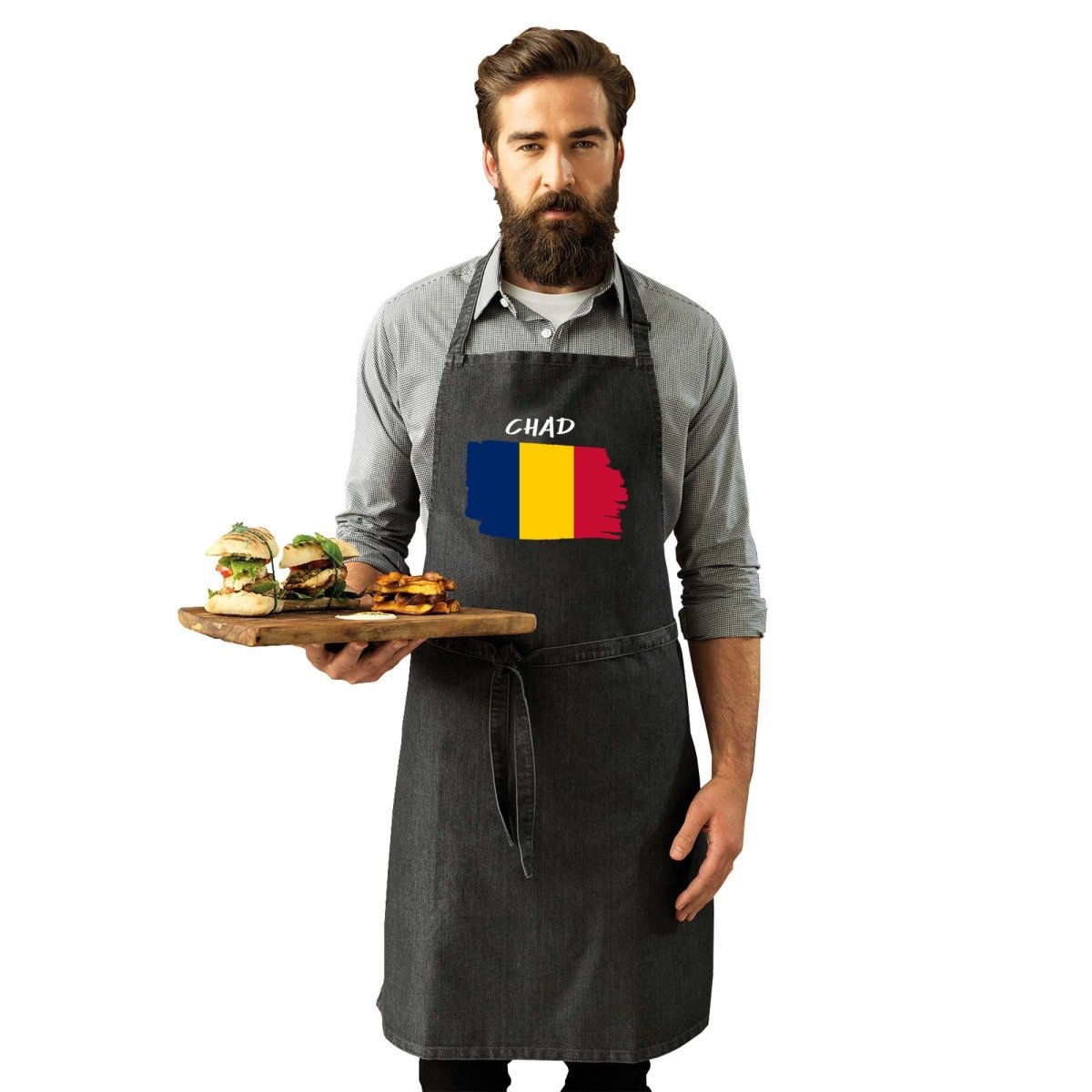 Chad Country Flag Nationality - Kitchen Apron - 123t Australia | Funny T-Shirts Mugs Novelty Gifts