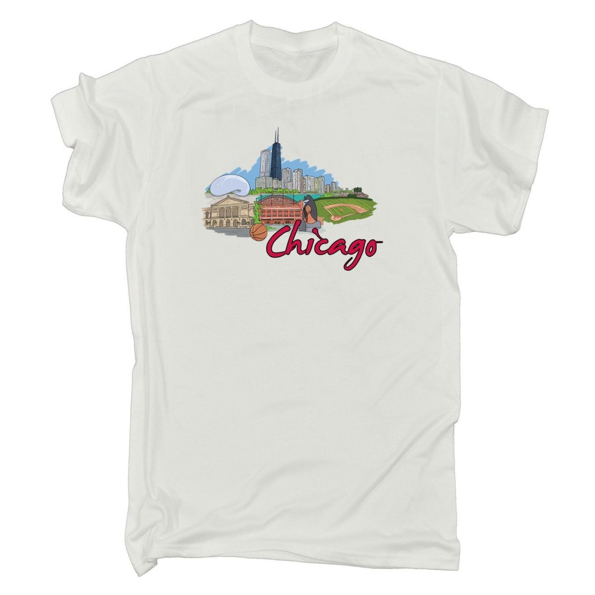 Chicago Lake Muchigan Illinois Usa Country Flag Destination - Mens Funny T-Shirt Tshirts - 123t Australia | Funny T-Shirts Mugs Novelty Gifts