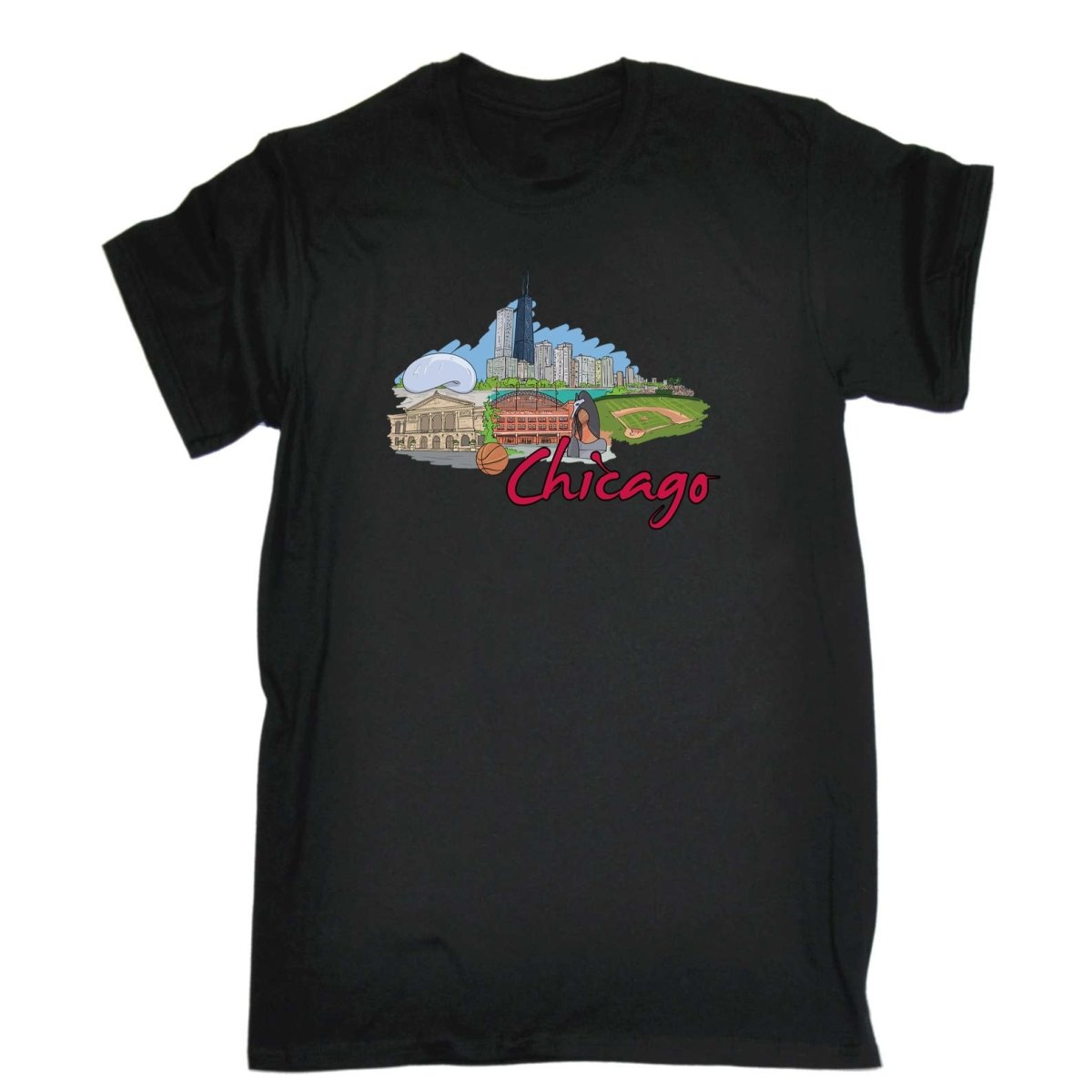 Chicago Lake Muchigan Illinois Usa Country Flag Destination - Mens Funny T-Shirt Tshirts - 123t Australia | Funny T-Shirts Mugs Novelty Gifts