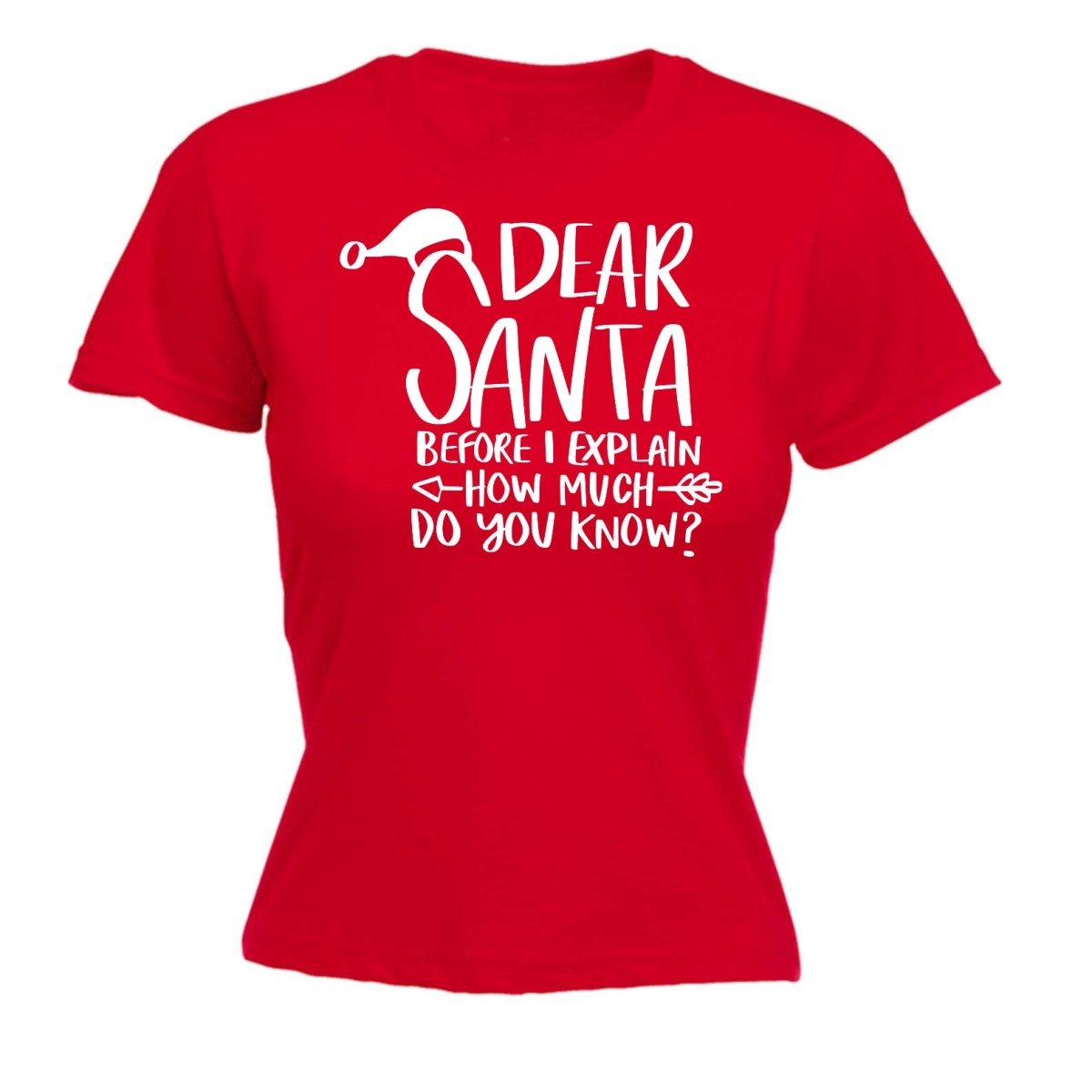 Chrismas Dearsanta Before I Explain - Funny Womens T-Shirt Tshirt - 123t Australia | Funny T-Shirts Mugs Novelty Gifts