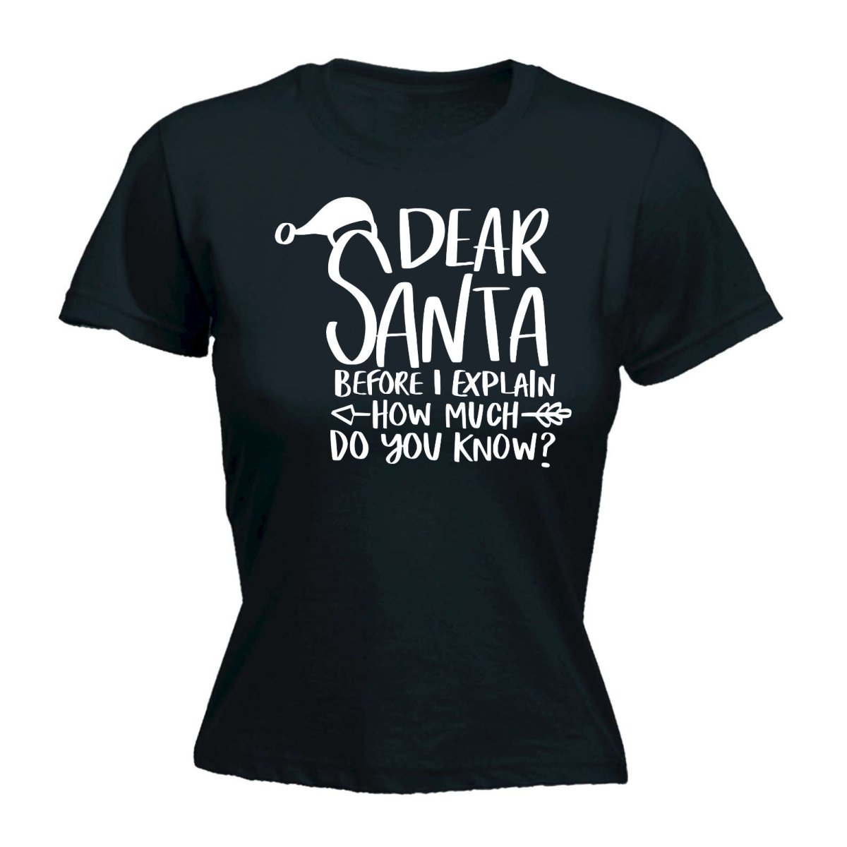 Chrismas Dearsanta Before I Explain - Funny Womens T-Shirt Tshirt - 123t Australia | Funny T-Shirts Mugs Novelty Gifts