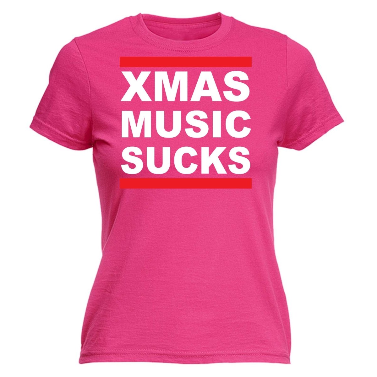 Chrismas Music Sucks - Funny Womens T-Shirt Tshirt - 123t Australia | Funny T-Shirts Mugs Novelty Gifts