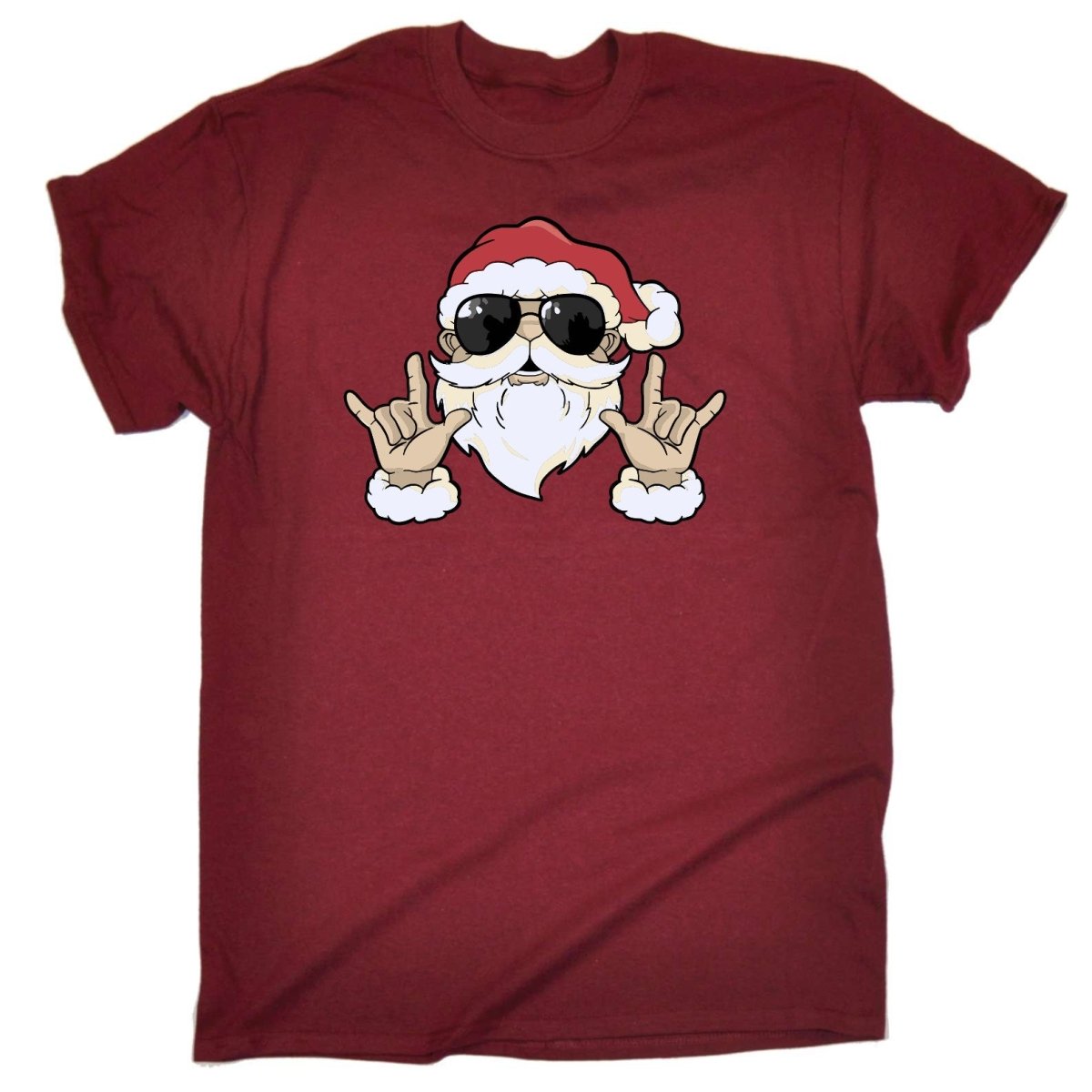 Chrismas Rock Santa - Mens Funny T-Shirt Tshirts - 123t Australia | Funny T-Shirts Mugs Novelty Gifts