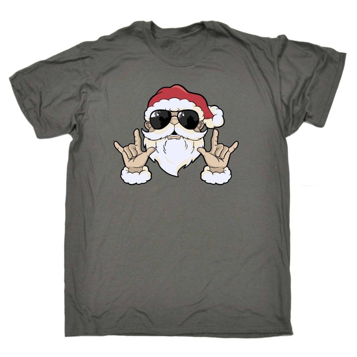 Chrismas Rock Santa - Mens Funny T-Shirt Tshirts - 123t Australia | Funny T-Shirts Mugs Novelty Gifts