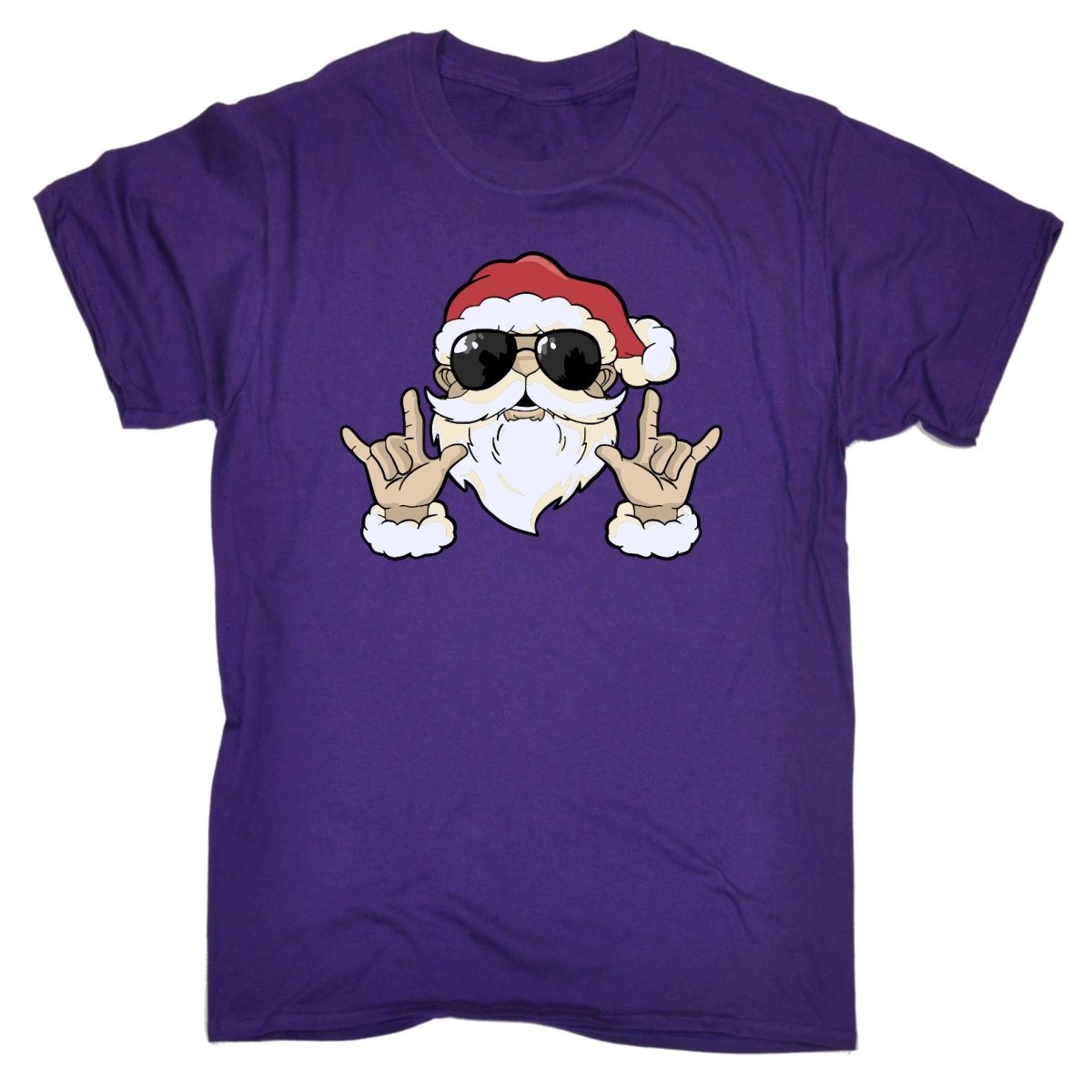 Chrismas Rock Santa - Mens Funny T-Shirt Tshirts - 123t Australia | Funny T-Shirts Mugs Novelty Gifts