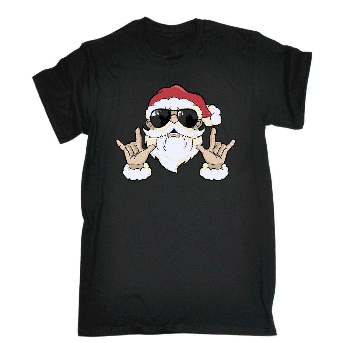 Chrismas Rock Santa - Mens Funny T-Shirt Tshirts - 123t Australia | Funny T-Shirts Mugs Novelty Gifts