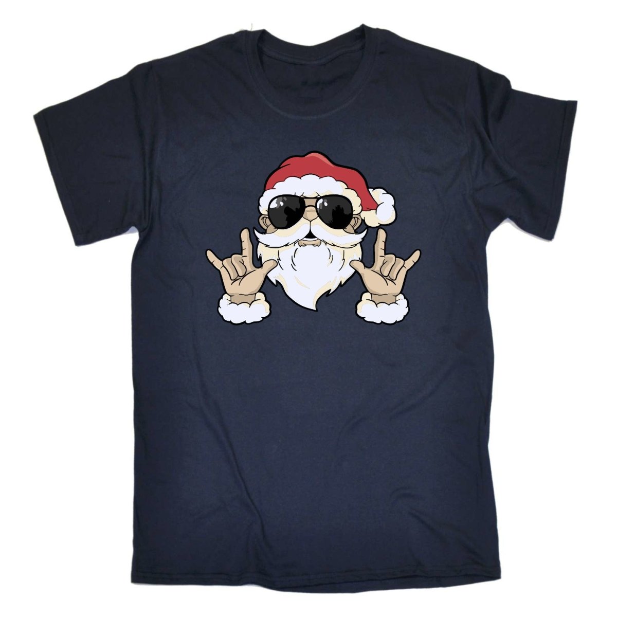 Chrismas Rock Santa - Mens Funny T-Shirt Tshirts - 123t Australia | Funny T-Shirts Mugs Novelty Gifts