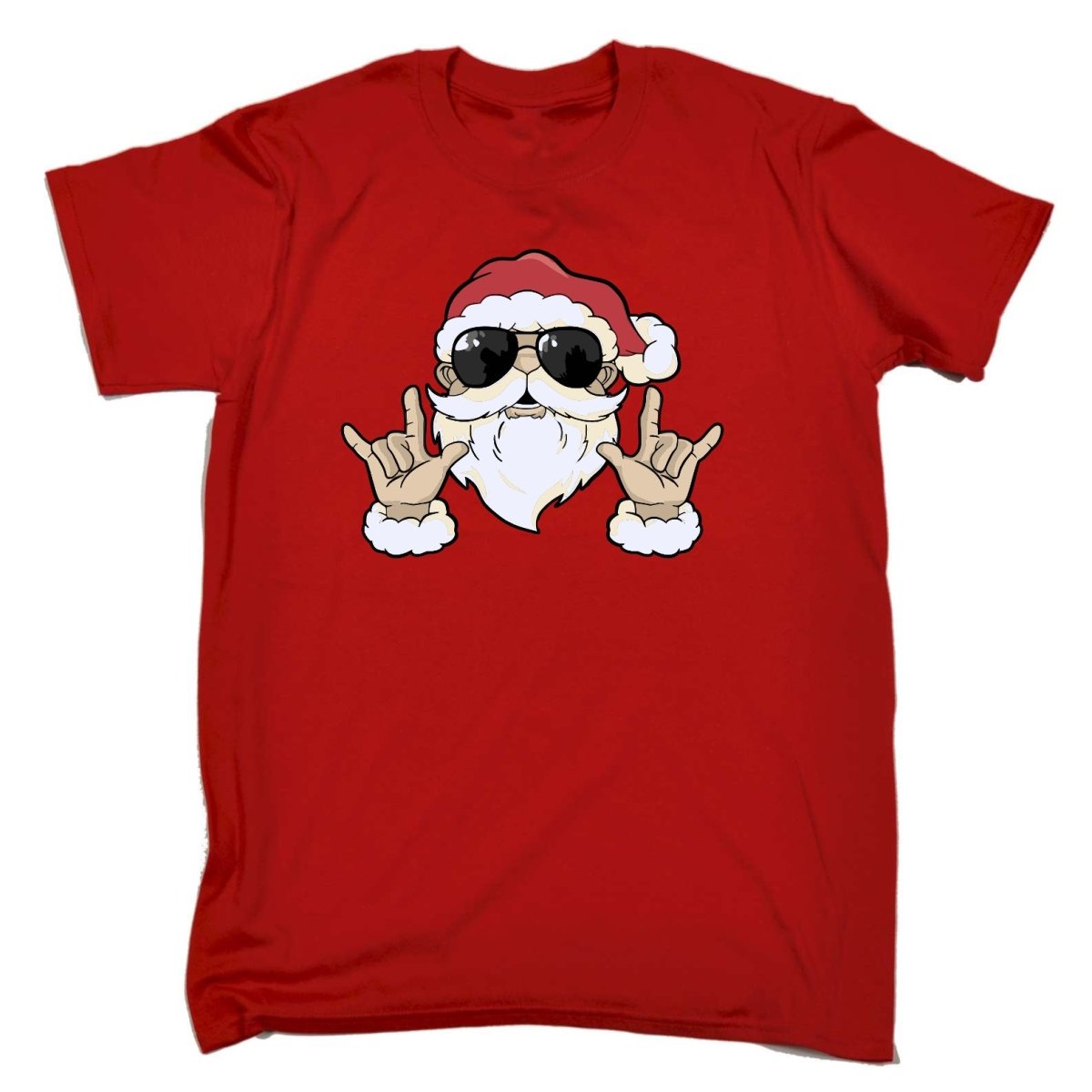 Chrismas Rock Santa - Mens Funny T-Shirt Tshirts - 123t Australia | Funny T-Shirts Mugs Novelty Gifts