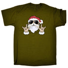 Chrismas Rock Santa - Mens Funny T-Shirt Tshirts - 123t Australia | Funny T-Shirts Mugs Novelty Gifts