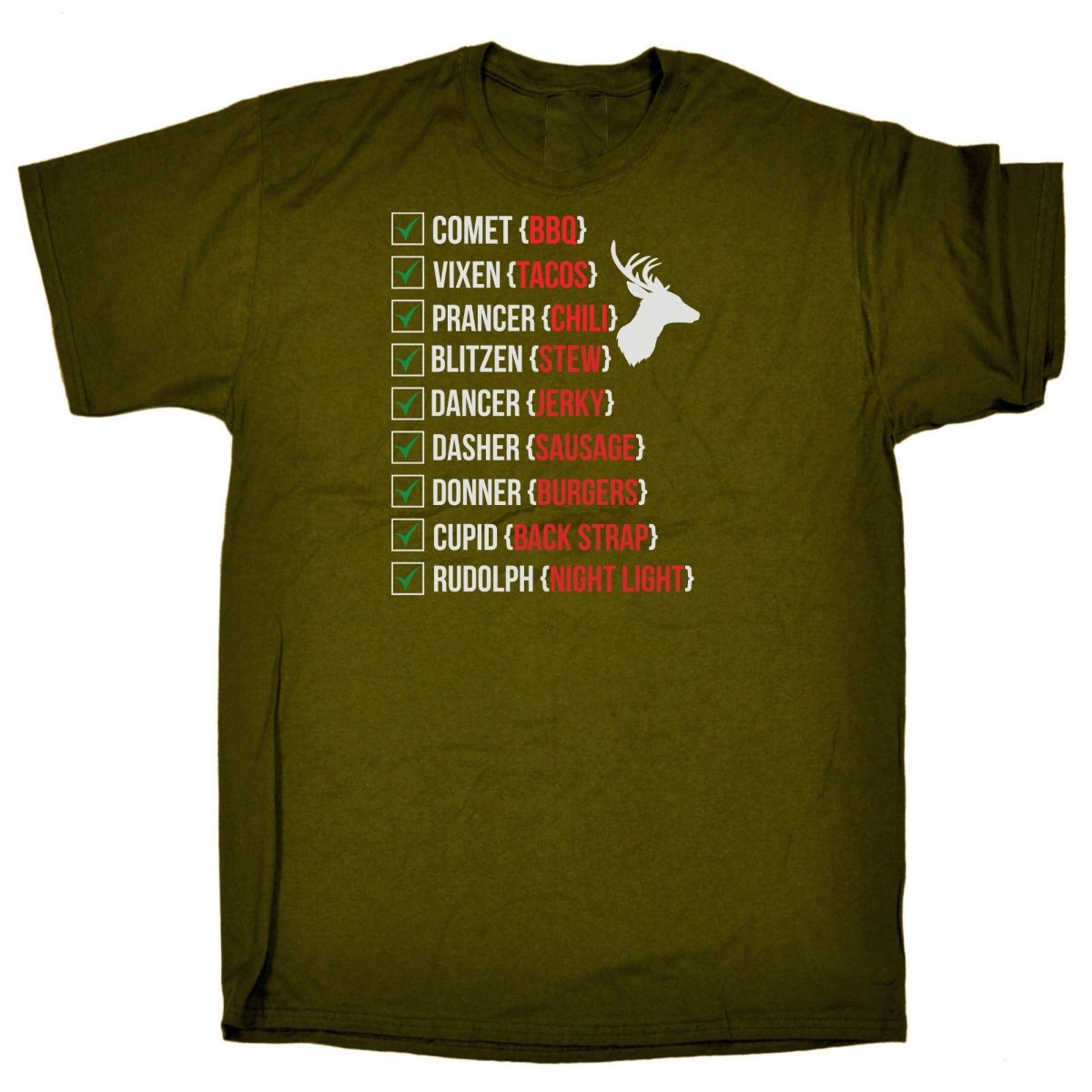 Christmas Deer Hunting Animal - Mens Funny T-Shirt Tshirts - 123t Australia | Funny T-Shirts Mugs Novelty Gifts