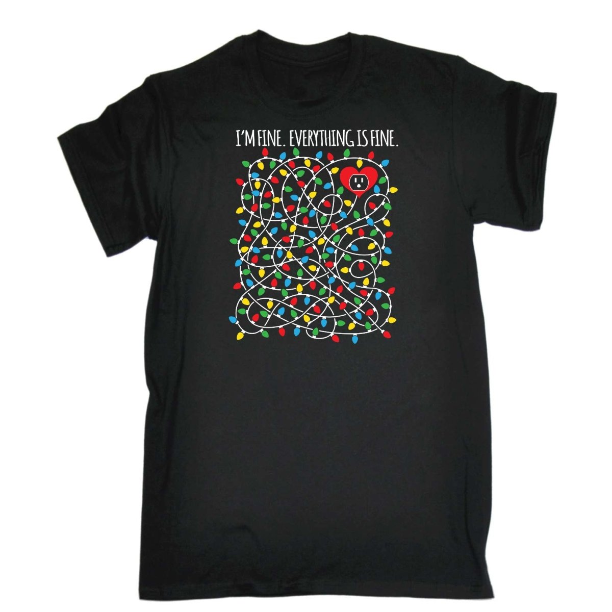 Christmas Lights Im Fine - Mens Funny T-Shirt Tshirts - 123t Australia | Funny T-Shirts Mugs Novelty Gifts