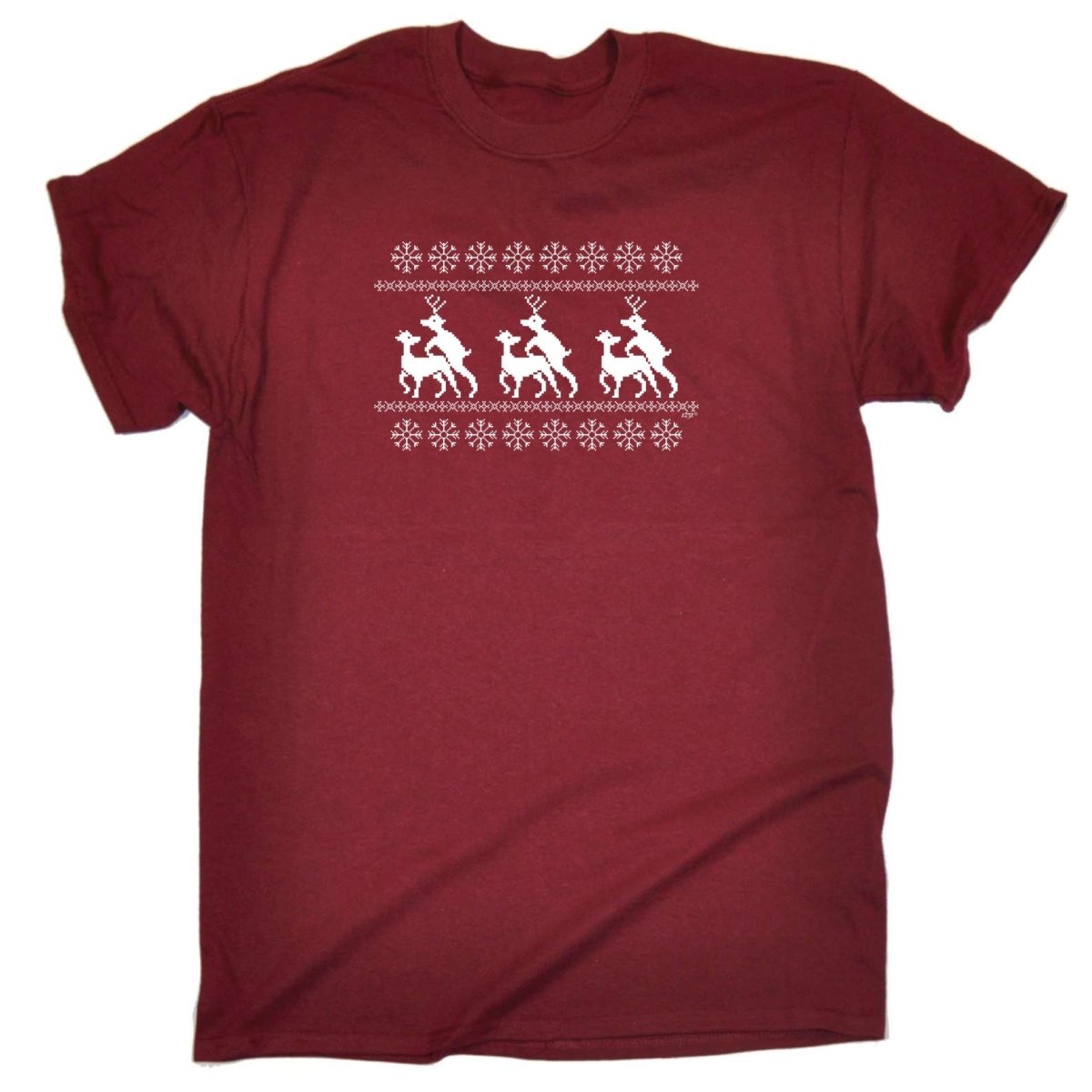 Christmas Reindeer Humping Jumper - Mens Funny Novelty T-Shirt TShirt / T Shirt - 123t Australia | Funny T-Shirts Mugs Novelty Gifts