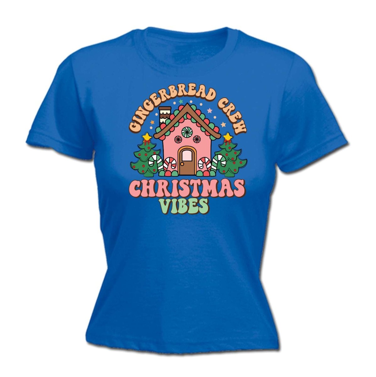 Christmas Retro Gingerbread Crew - Funny Womens T-Shirt Tshirt - 123t Australia | Funny T-Shirts Mugs Novelty Gifts