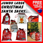 Christmas Santa Sacks Personalised XMAS Large Jumbo Sack Gifts Stocking Bag - 123t Australia | Funny T-Shirts Mugs Novelty Gifts