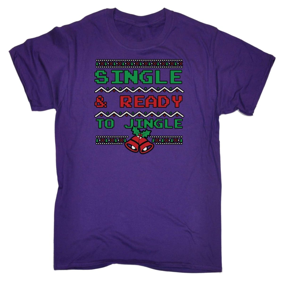 Christmas Xmas Single And Ready To Jingle - Mens Funny T-Shirt Tshirts Tee Shirt - 123t Australia | Funny T-Shirts Mugs Novelty Gifts