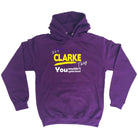 Clarke V1 Surname Thing - Funny Novelty Hoodies Hoodie - 123t Australia | Funny T-Shirts Mugs Novelty Gifts