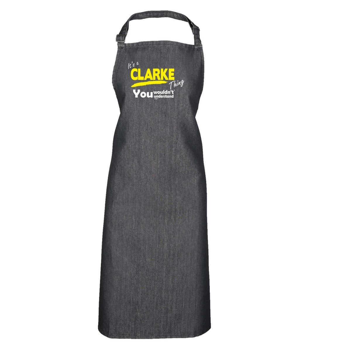 Clarke V1 Surname Thing - Funny Novelty Kitchen Adult Apron - 123t Australia | Funny T-Shirts Mugs Novelty Gifts