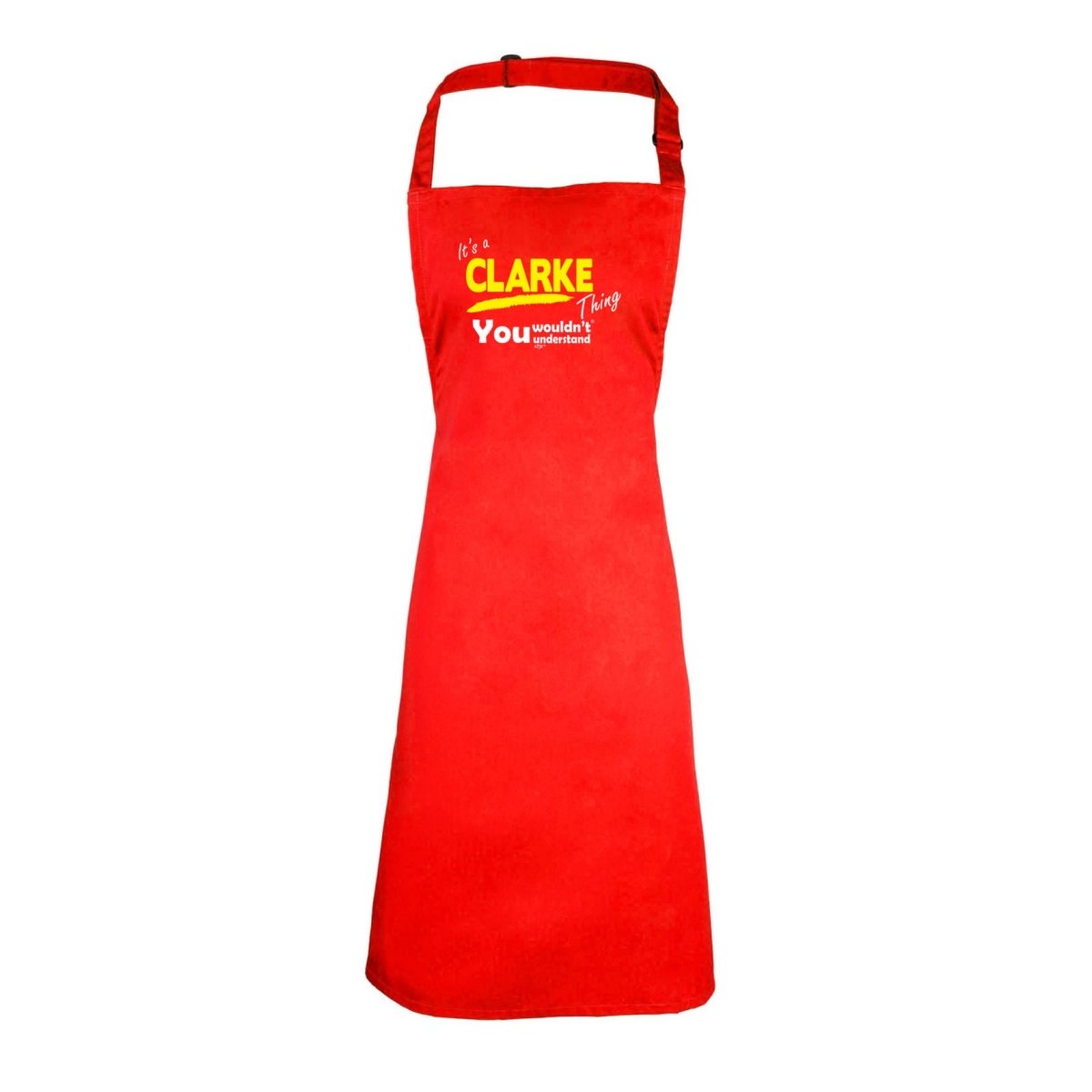 Clarke V1 Surname Thing - Funny Novelty Kitchen Adult Apron - 123t Australia | Funny T-Shirts Mugs Novelty Gifts