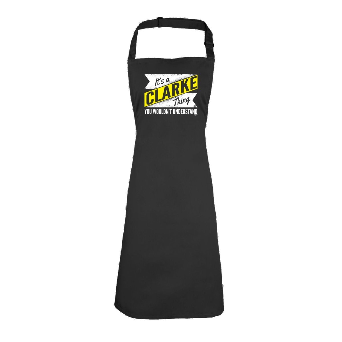 Clarke V2 Surname Thing - Funny Novelty Kitchen Adult Apron - 123t Australia | Funny T-Shirts Mugs Novelty Gifts