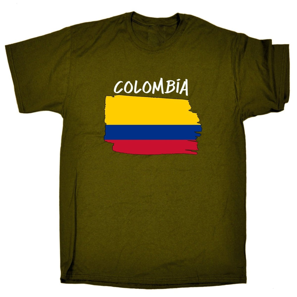 Colombia - Country Flag Nationality Mens T-Shirt T Shirt Tshirts - 123t Australia | Funny T-Shirts Mugs Novelty Gifts