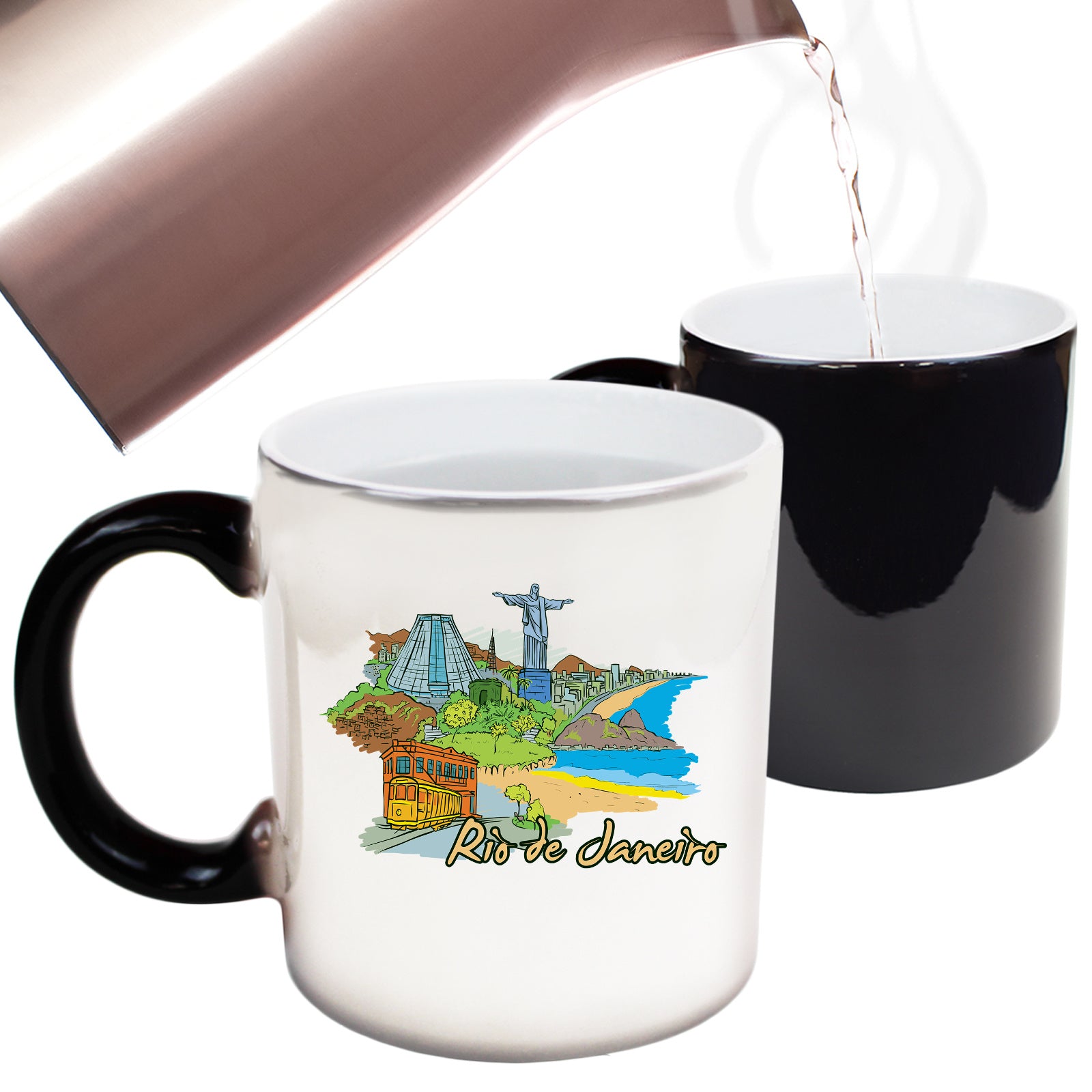 Rio De Janeiro Brazil Country Flag Destination - Funny Colour Changing Mug