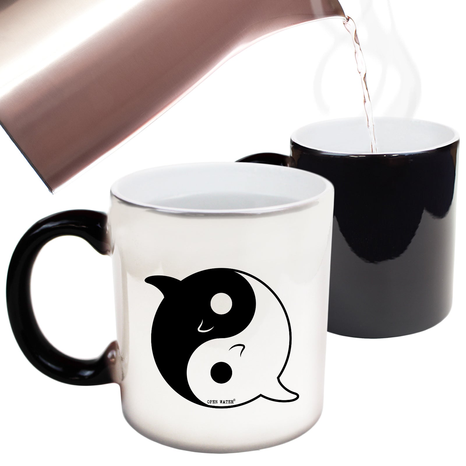 Ow Dolphin Yin Yang - Funny Colour Changing Mug