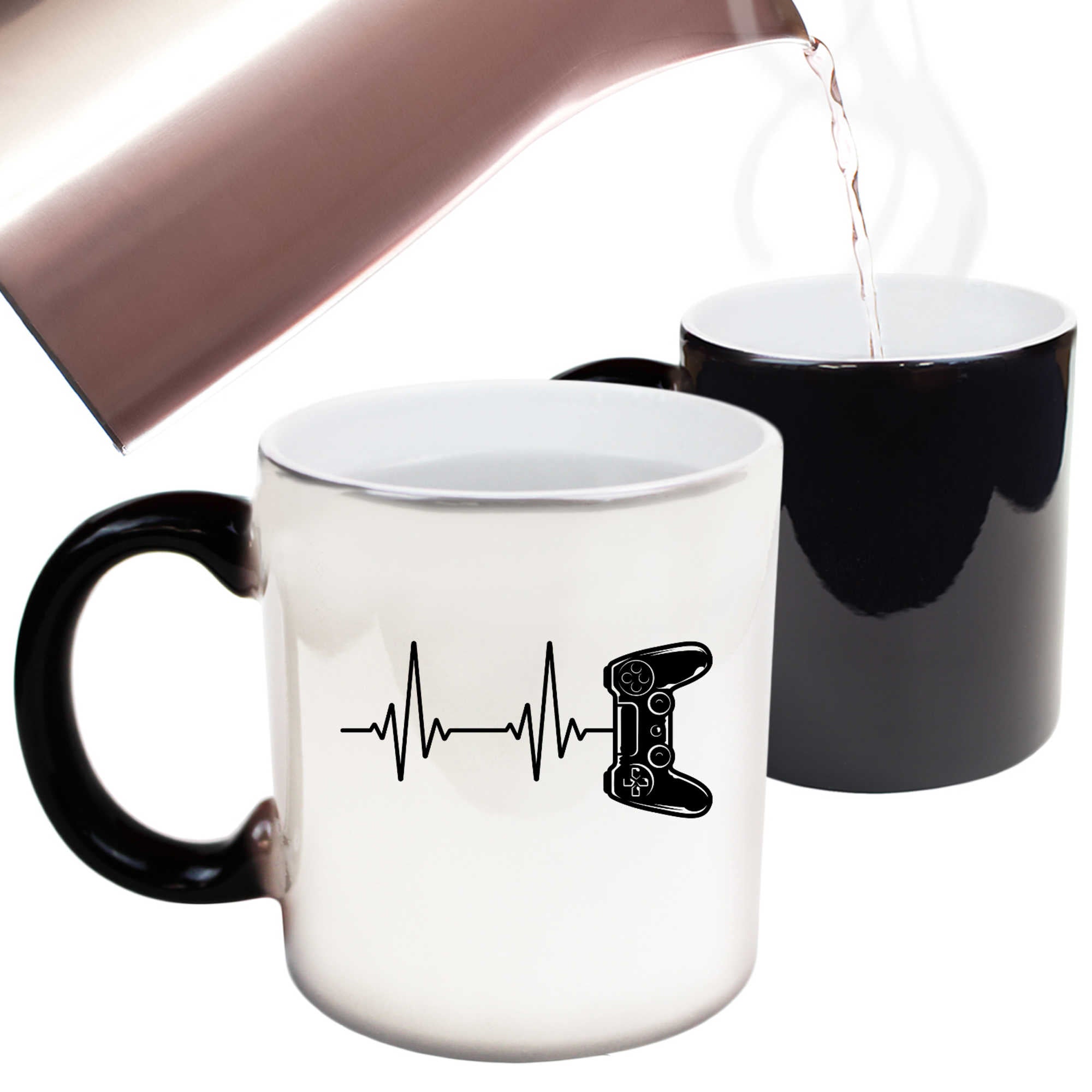 Gamer Heartbeat Gaming - Funny Colour Changing Mug