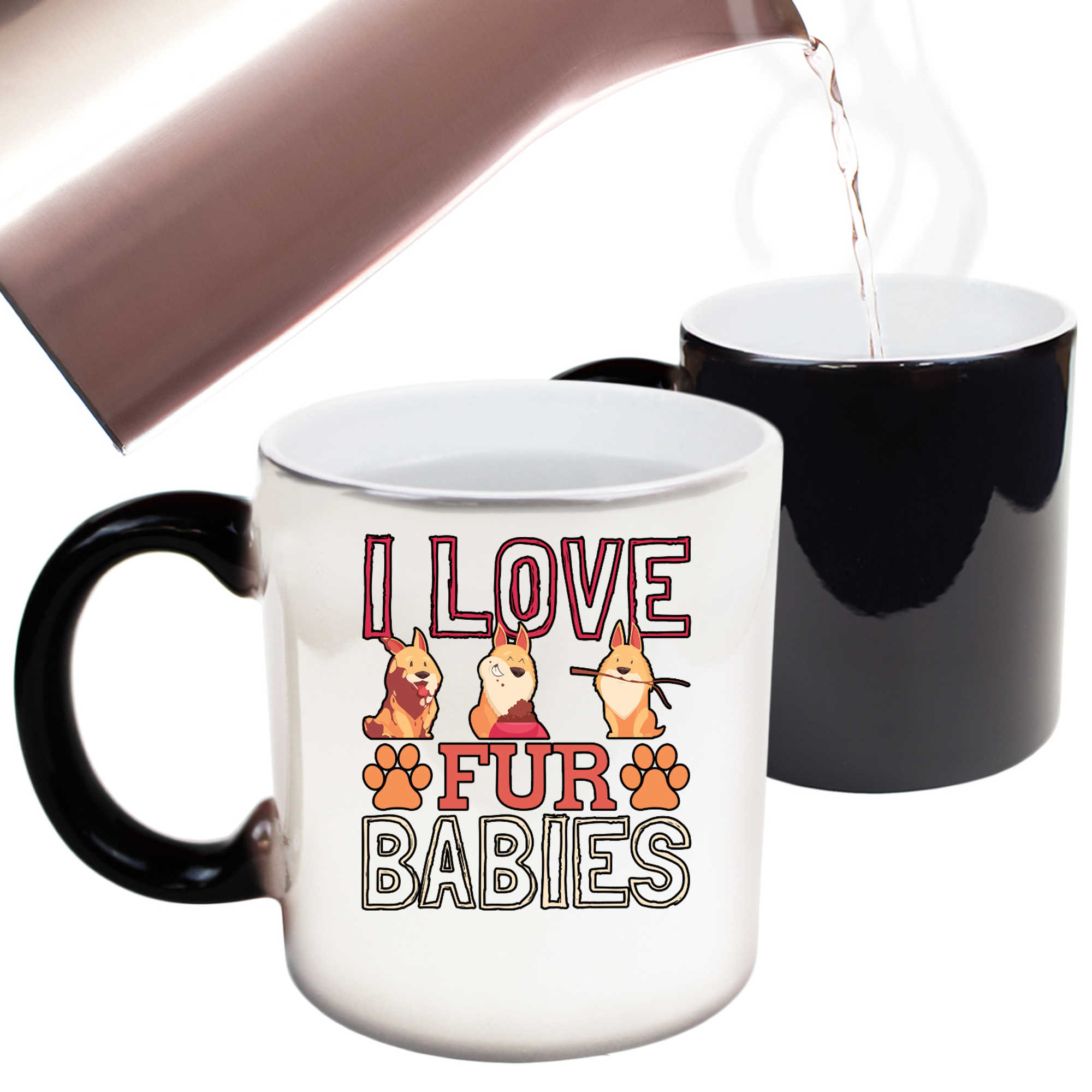 I Love Fur Babies Dog Dogs - Funny Colour Changing Mug